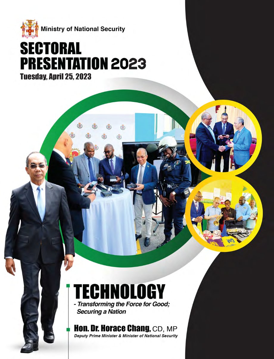 Front page of Sectoral Presentation - April 2023 (The Hon, Dr. Horace Chang)